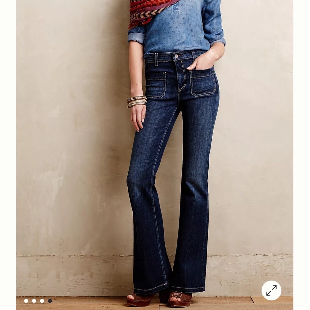 Pilcro Dark Blue Flare Jeans